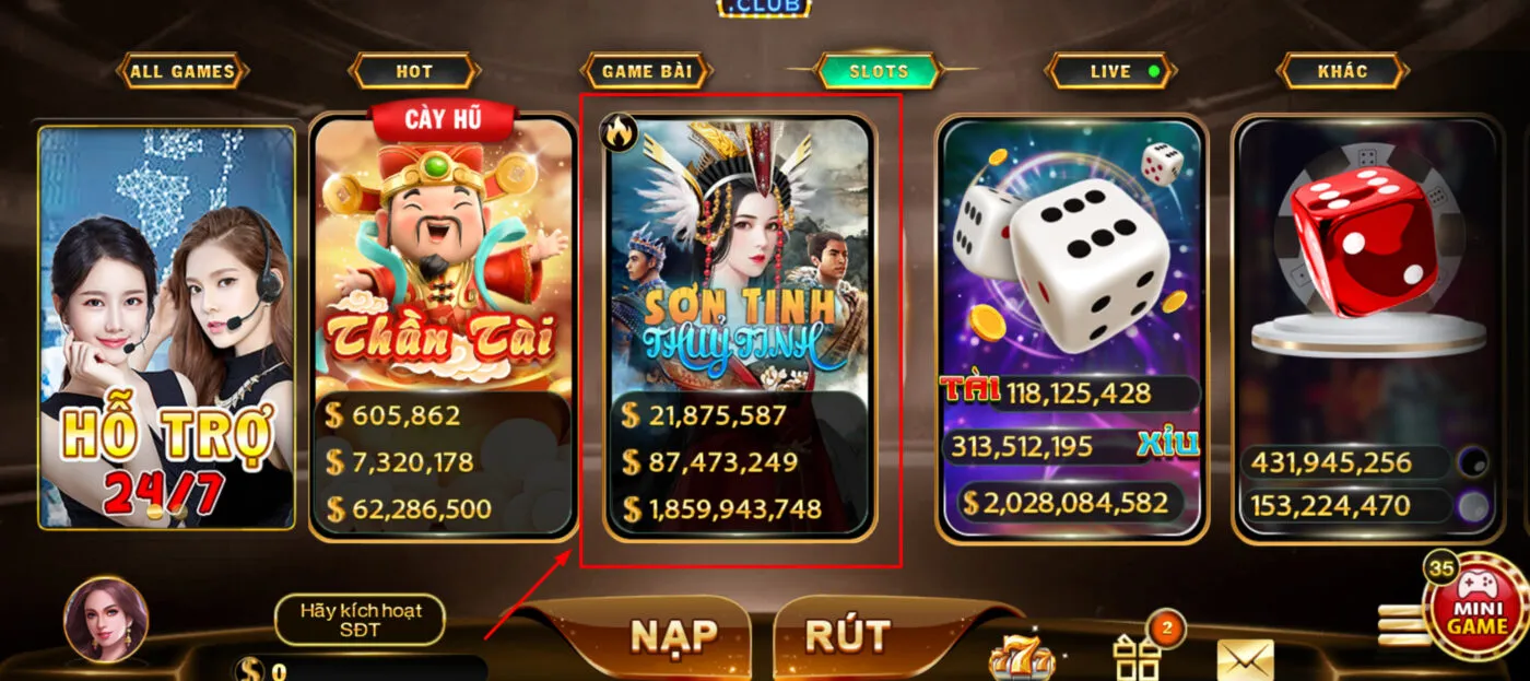 Sơn Tinh Thủy Tinh Hitclub: Trải Nghiệm Slot Dân Gian Đầy Kịch Tính
